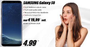 Samsung Galaxy S8 Handyvertrag mit Allnet-Flat