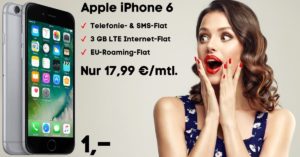 iPhone 6 Handyvertrag inkl. 3 GB LTE Allnet-Flat