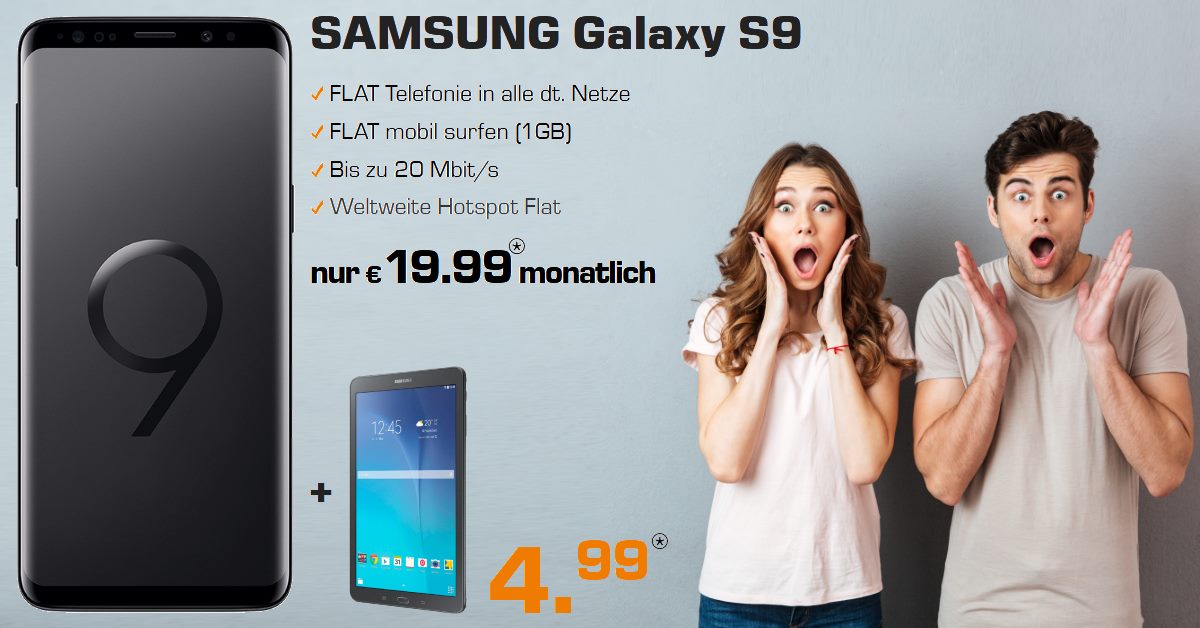 Samsung Galaxy S9 Aktion mit Galaxy Tab E