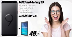 Samsung Galaxy S9 inkl. 20 GB LTE Allnet-Flat und Galaxy Tab E