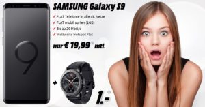 Red-Sale Mega-Deal! Galaxy S9 mit Gear S3 und Allnet-Flat