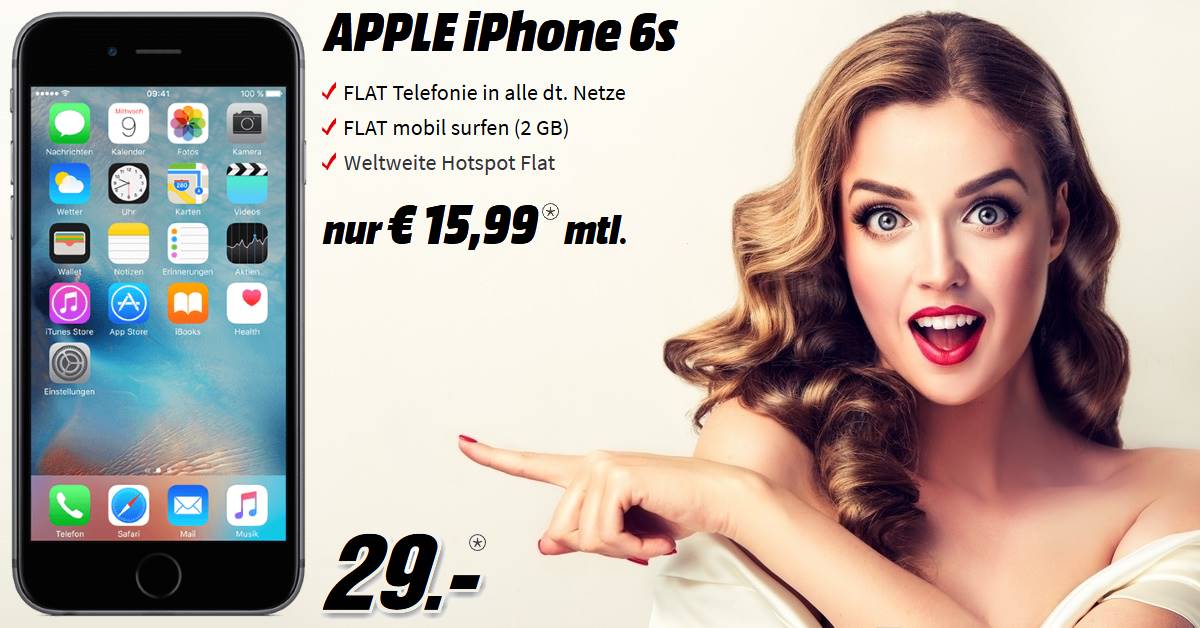 Handytarife vergleichen - iPhone 6S Handyvertrag