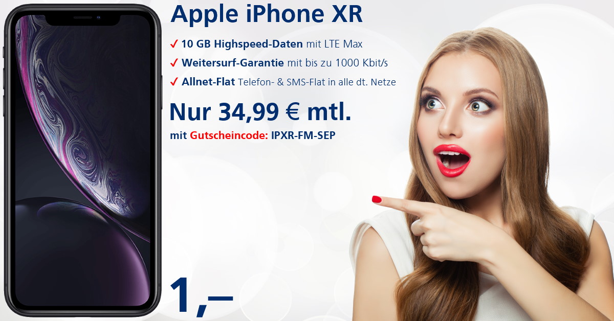 iPhone XR mit o2 Free M zum absoluten Bestpreis - Handy-Tarifvergleich