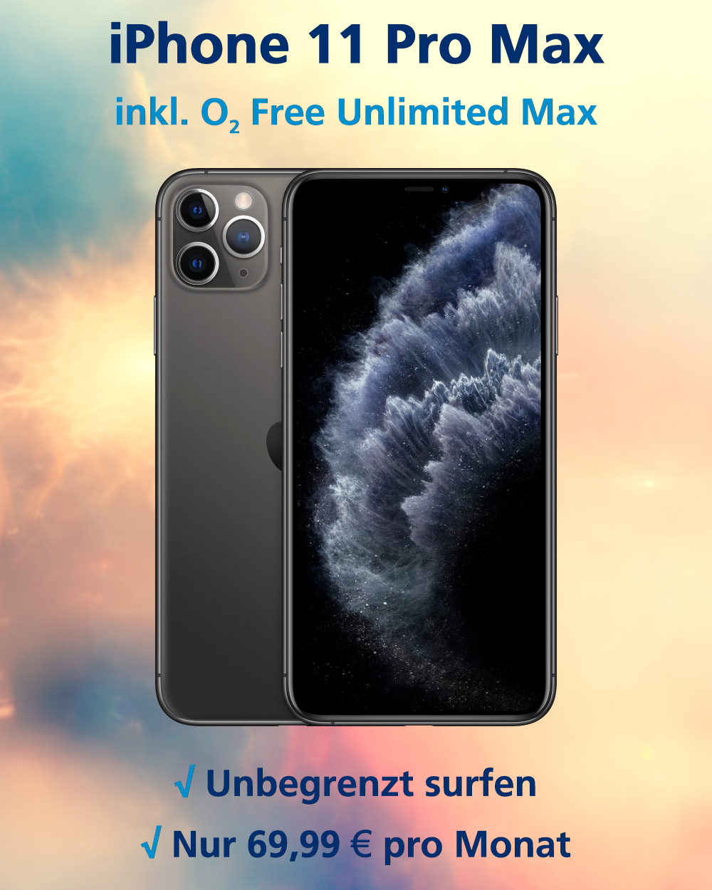Handy-Tarifvergleich iPhone 11 Pro Max mit o2 Free Unlimited Max zum Bestpreis