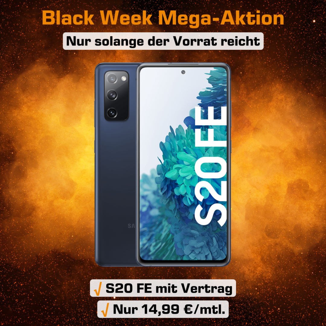 Galaxy S20 FE Handyvertrag inkl. 5 GB LTE Allnet-Flat Black Week Aktion