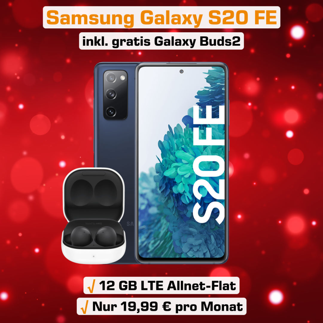 Galaxy S20 FE inkl. Galaxy Buds2 und 12 GB LTE Allnet-Flat zum Bestpreis