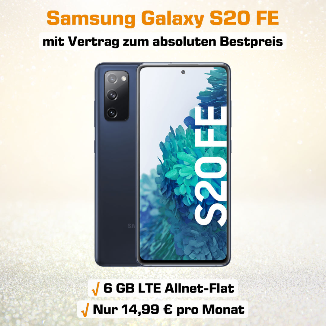 Galaxy S20 FE inkl. 6 GB LTE Allnet-Flat zum unschlagbaren Preis