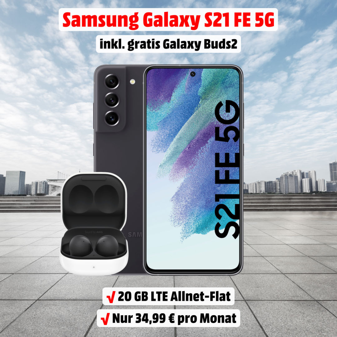 Galaxy S21 FE 5G Handyvertrag inkl. Galaxy Buds2 und 20 GB LTE Allnet-Flat
