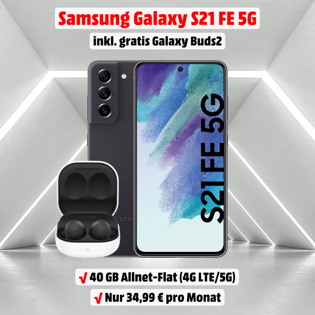 Galaxy S21 FE 5G Handyvertrag inkl. Galaxy Buds2 und 40 GB 5G LTE Allnet-Flat
