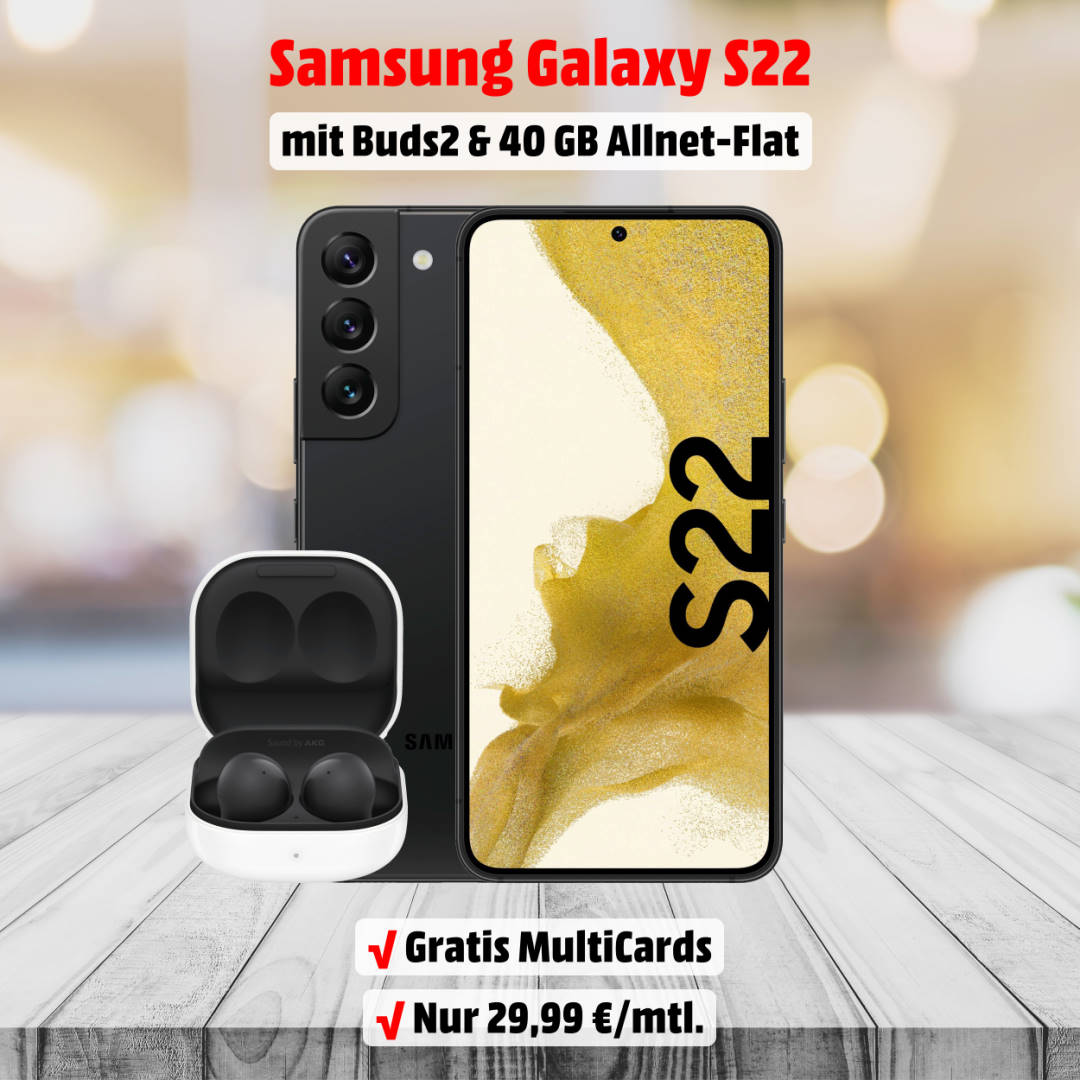 Galaxy S22 Enterprise Edition inkl. Galaxy Buds2 und 40 GB Allnet-Flat zum Bestpreis