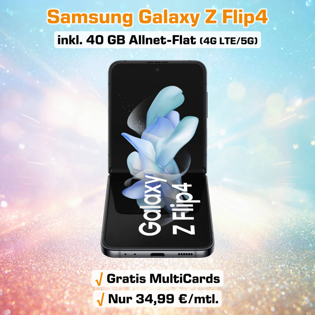 Galaxy Z Flip4 inkl. 40 GB Allnet-Flat zum Top-Preis