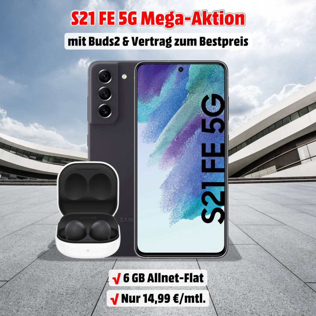 Galaxy S21 FE 5G inkl. Galaxy Buds2 und 6 GB Allnet-Flat zum Mega-Tiefpreis