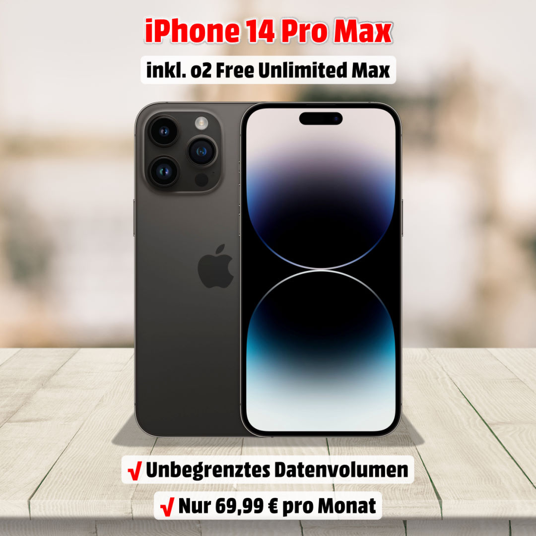 iPhone 14 Pro Max inkl. o2 Free Unlimited Max zum Bestpreis