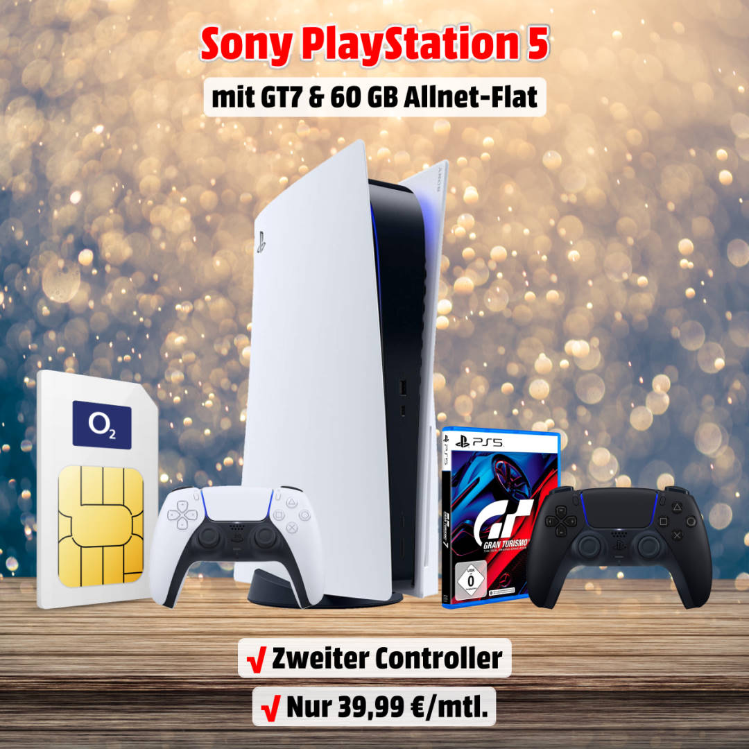 Playstation 5 inkl. Gran Turismo 7 und 60 GB Allnet-Flat zum Bestpreis