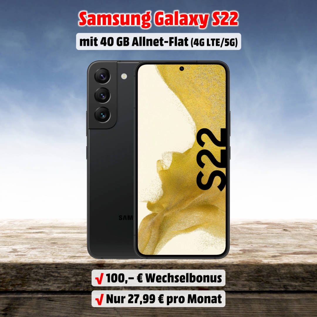 Galaxy S22 inkl. 40 GB Allnet-Flat - 4G LTE 5G -