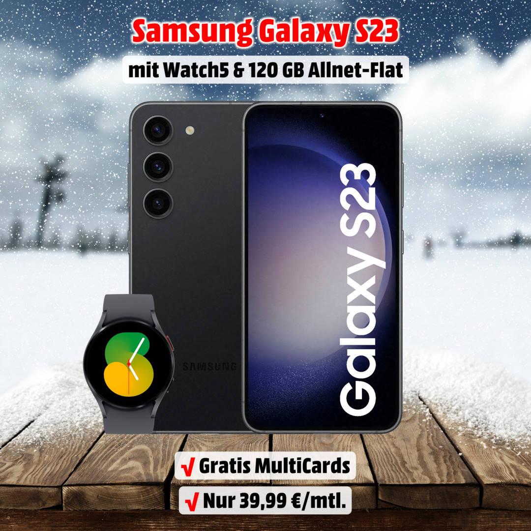 Galaxy S23 Handyvertrag inkl. gratis Galaxy Watch5