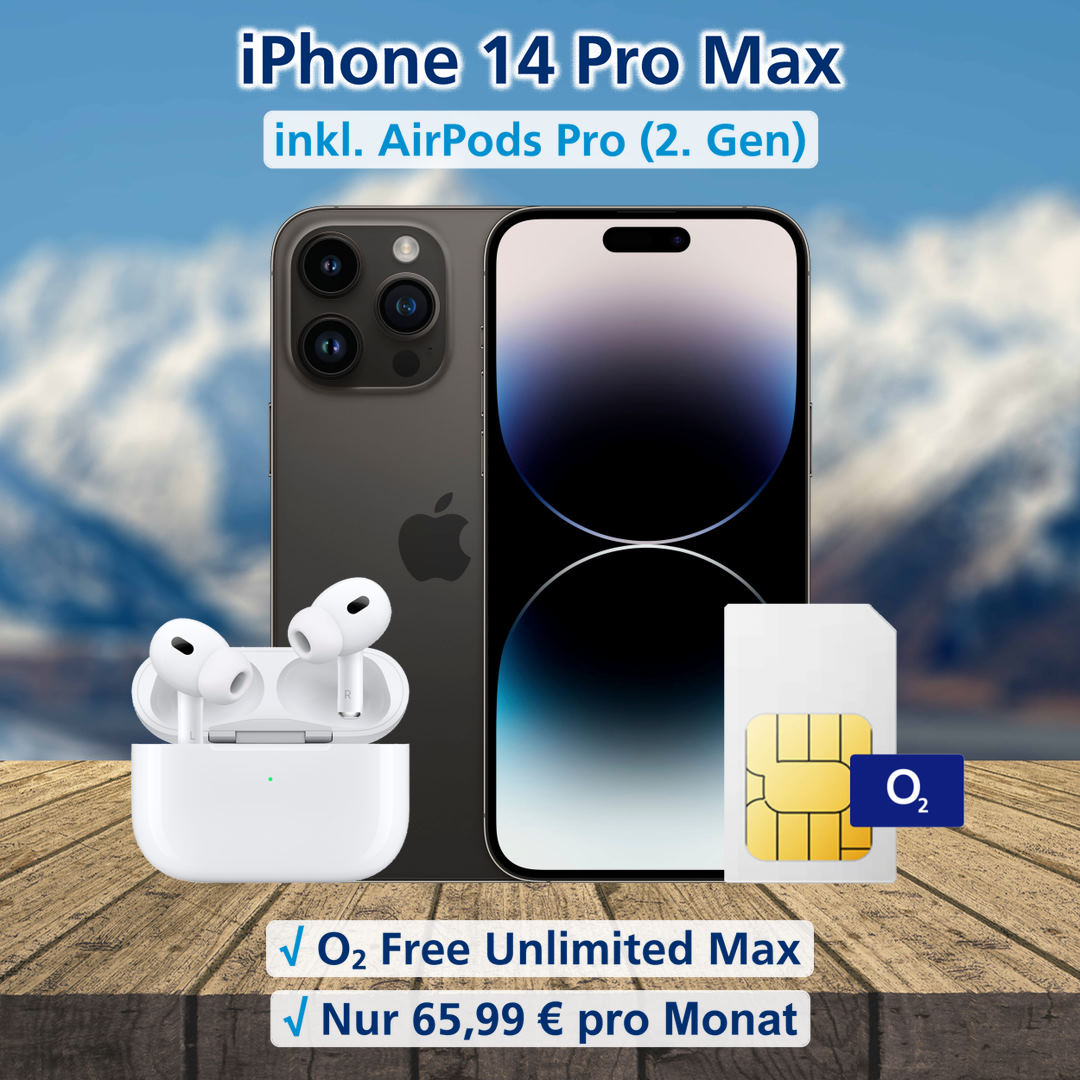 iPhone 14 Pro Max Handyvertrag mit AirPods Pro (2. Gen)