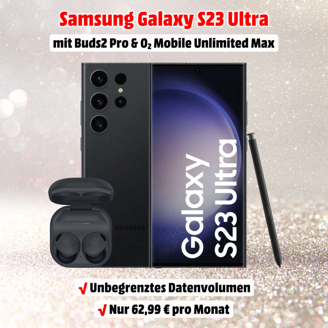 Samsung Galaxy S23 Ultra mit Handyvertrag und gratis Galaxy Buds2 Pro