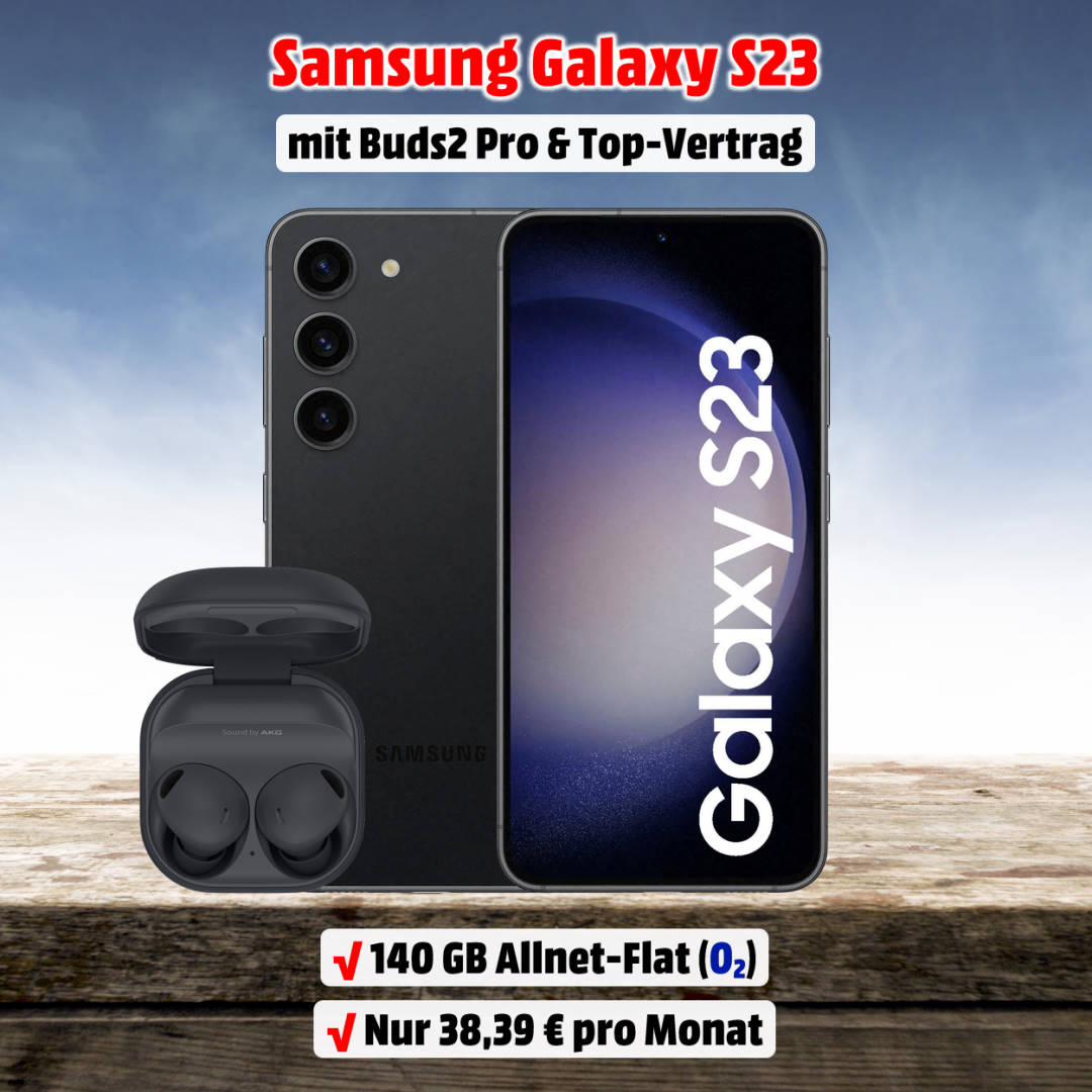 Samsung Galaxy S23 mit Handyvertrag und gratis Galaxy Buds2 Pro