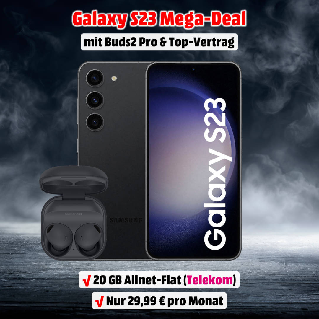 Samsung Galaxy S23 mit Handyvertrag und kostenlosen Galaxy Buds2 Pro