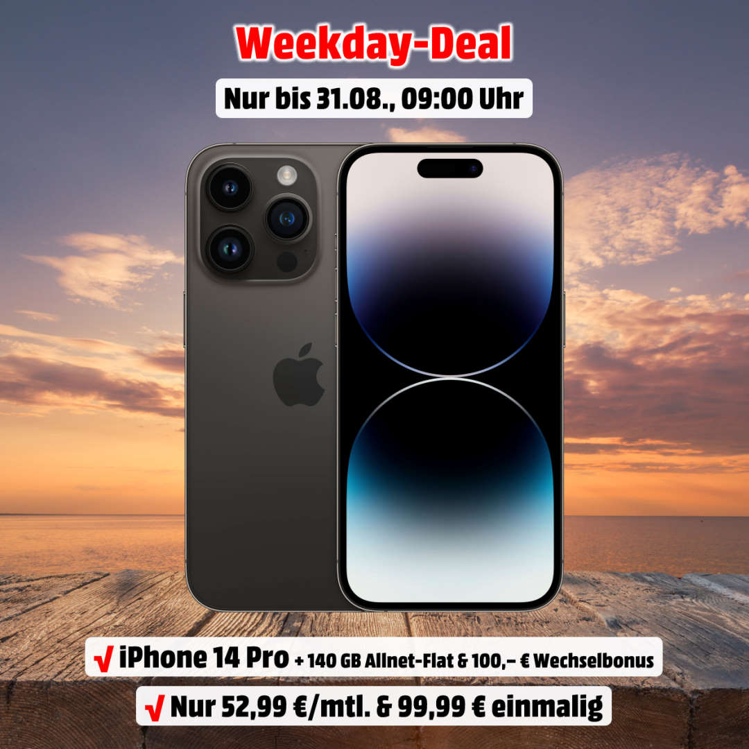 iPhone 14 Pro mit Vertrag - Weekday-Deal