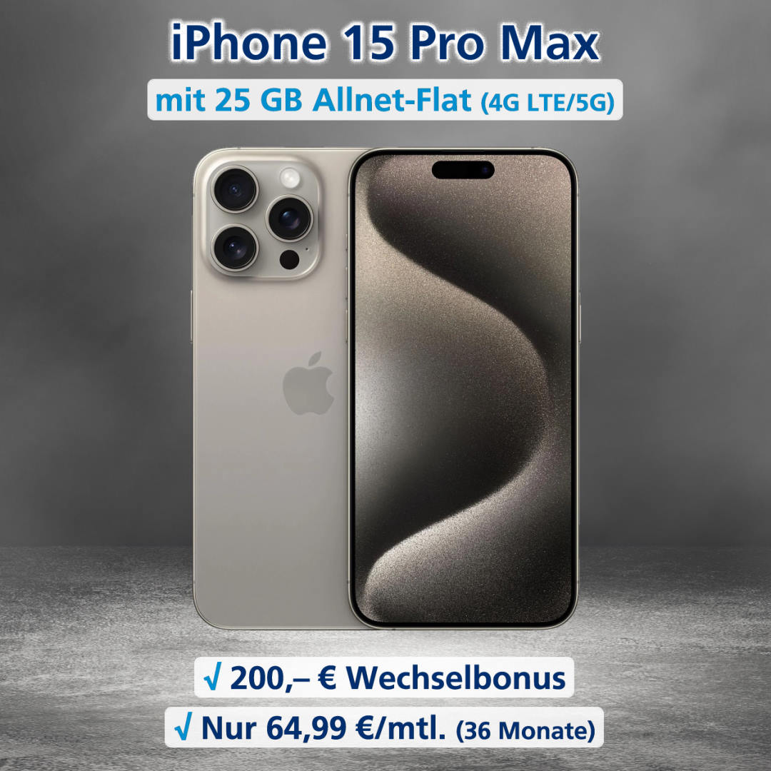 iPhone 15 Pro Max mit Vertrag