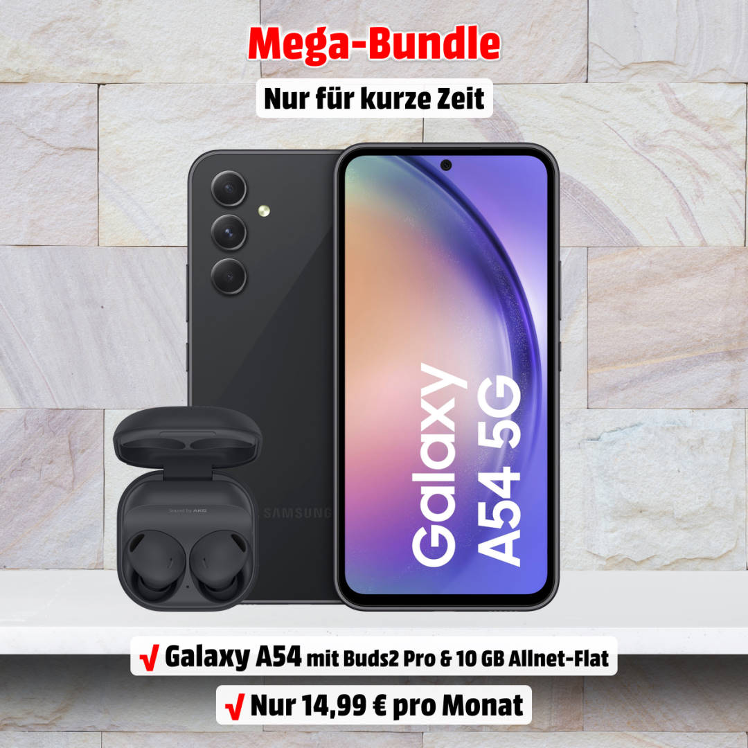 Galaxy A54 5G mit Vertrag und gratis Galaxy Buds2 Pro