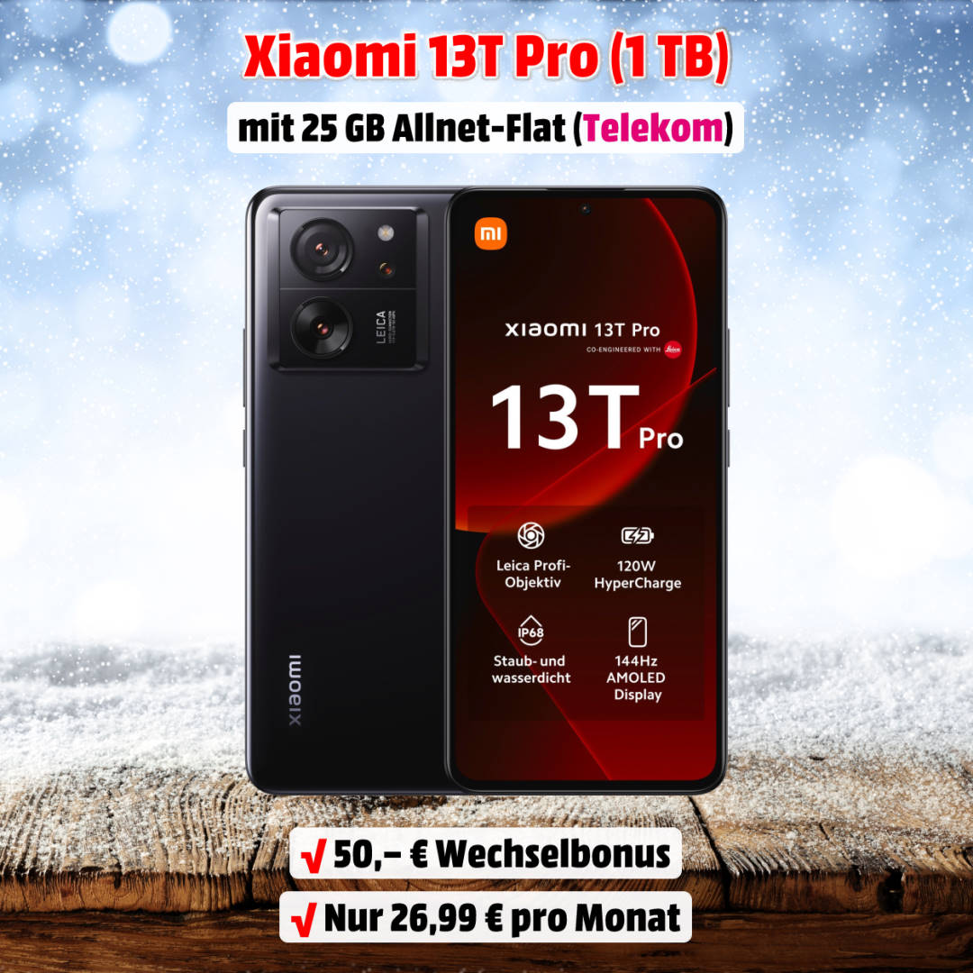 Xiaomi 13T Pro mit Vertrag im D-Netz der Telekom