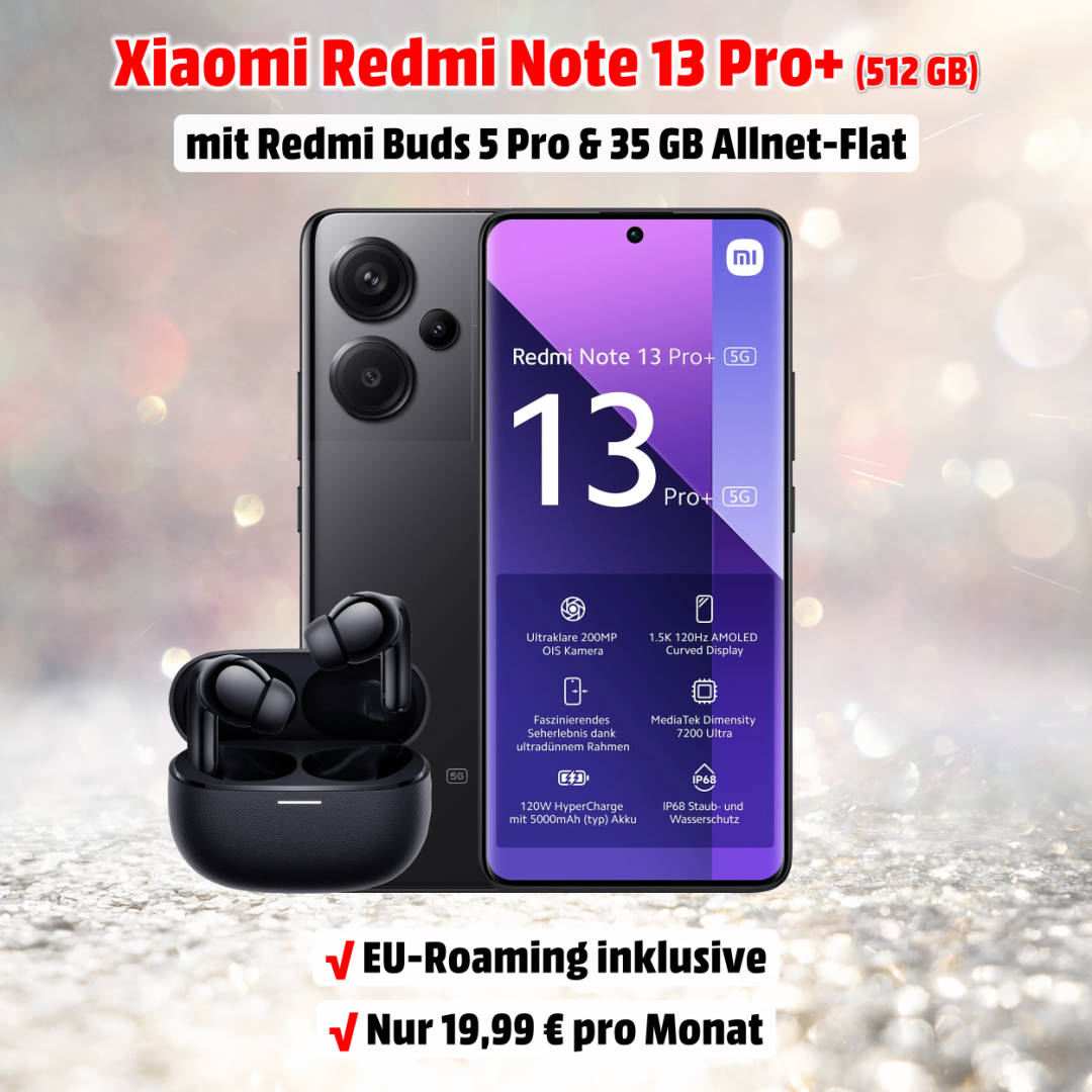 Xiaomi Redmi Note 13 Pro+ 5G mit Vertrag