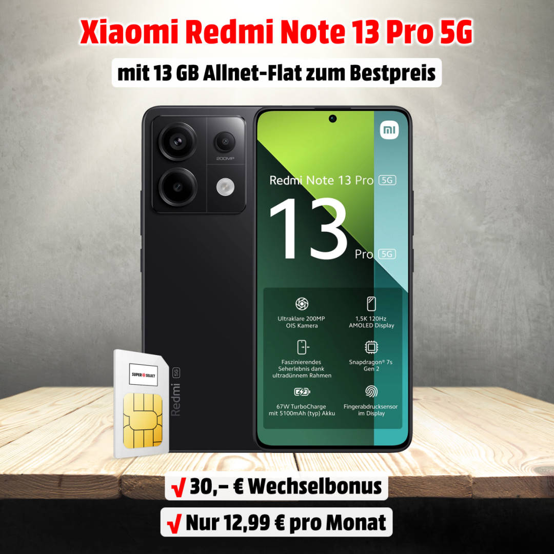 Xiaomi Redmi Note 13 Pro 5G mit Vertrag