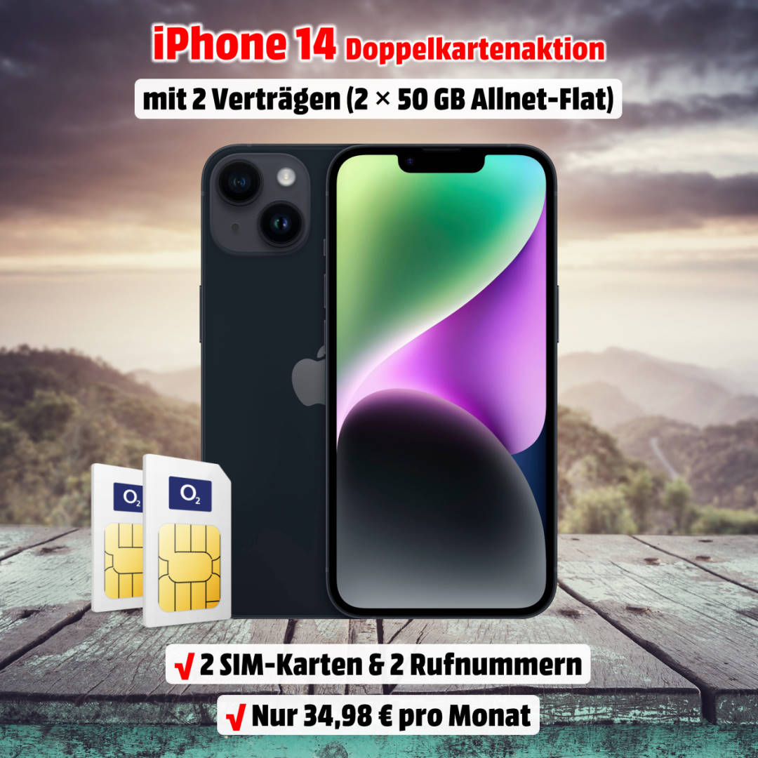 iPhone 14 mit Vertrag - Doppelkartenaktion