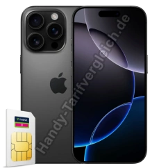Apple iPhone 16 Pro mit Vertrag im D-Netz der Telekom - Freenet