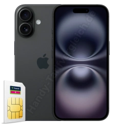Apple iPhone 16 mit Vertrag im D-Netz der Telekom - Freenet