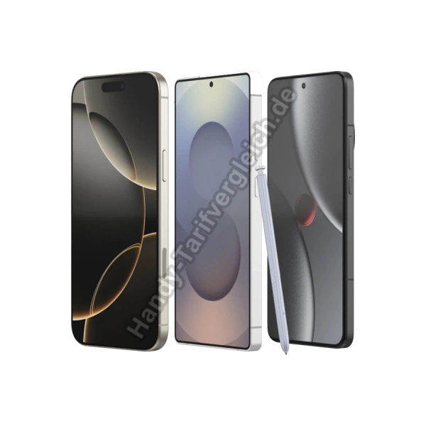 iPhone 16 Pro Max mit Vertrag, Galaxy S25 Ultra mit Vertrag und Xiaomi 15 Ultra mit Vertrag
