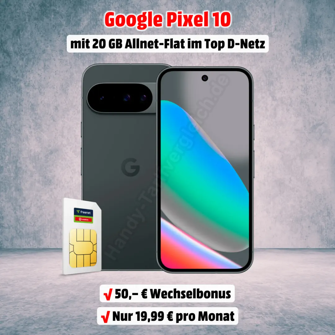 Google Pixel 10 mit Vertrag im Top D-Netz von Vodafone