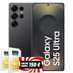 Samsung Galaxy S25 Ultra mit 2 Verträgen im Netz von o2 und 150 Euro Cashback - Freenet