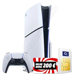 Sony Playstation 5 Slim Disc mit Vertrag im o2-Netz und 200 Euro Cashback - Telefónica