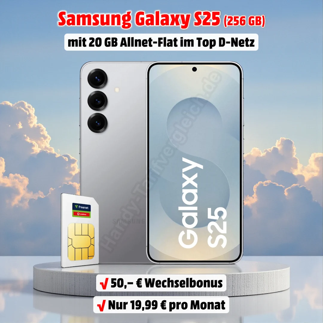 Samsung Galaxy S25 mit Vertrag im D-Netz von Vodafone