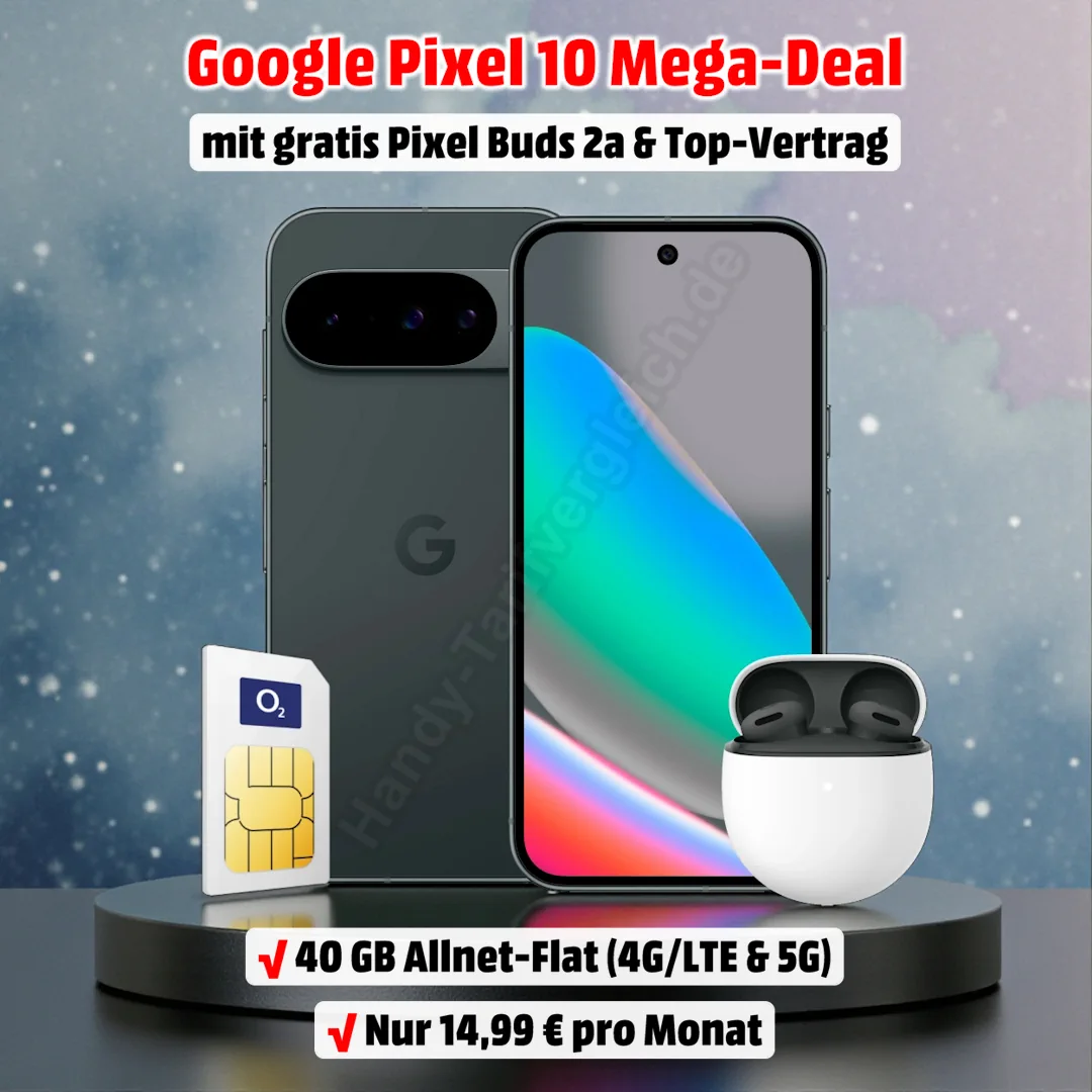 Google Pixel 10 mit Pixel Buds 2a und Top-Vertrag zum absoluten Bestpreis