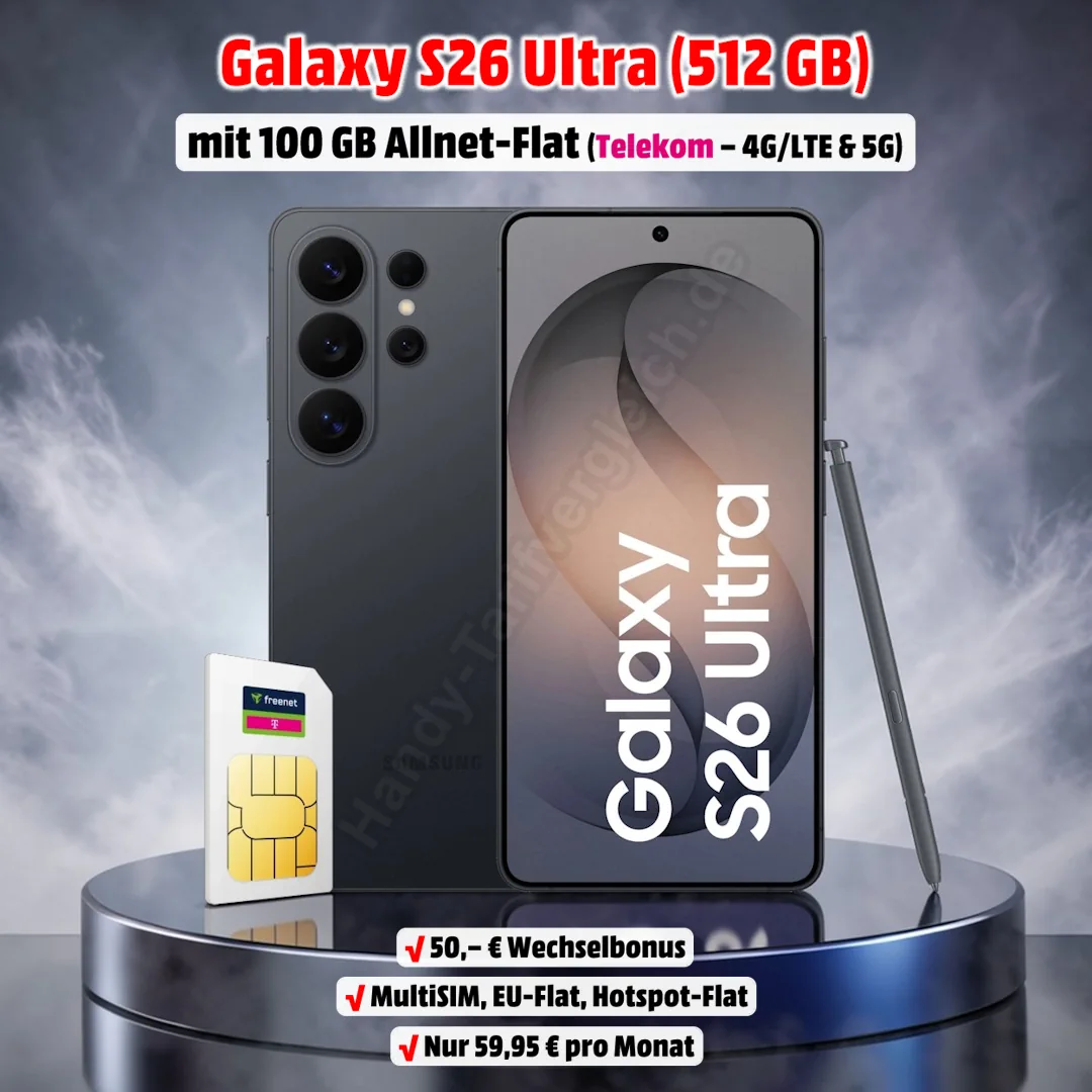Samsung Galaxy S26 Ultra mit Vertrag im besten Telekom-Netz