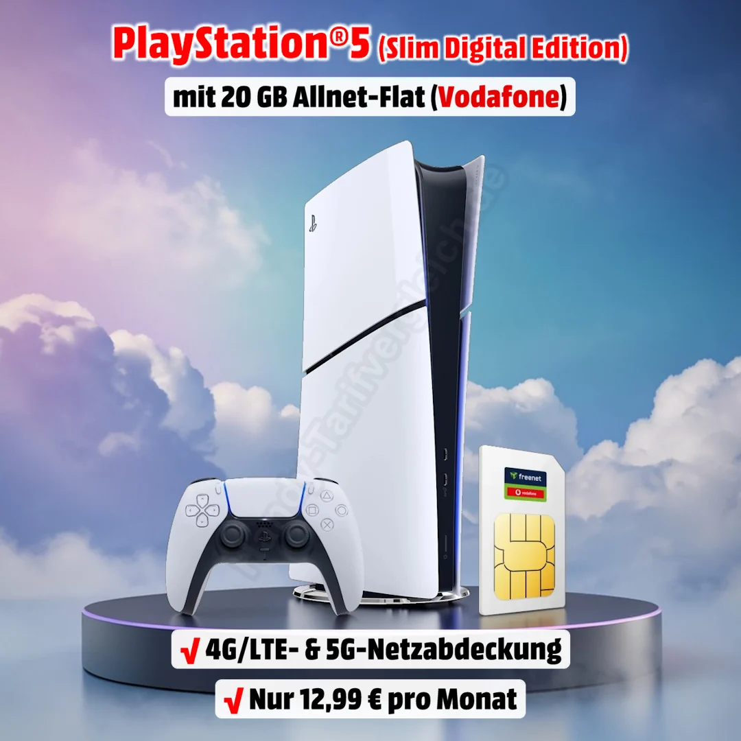 Playstation 5 Slim Digital Edition mit Vertrag im Top D-Netz