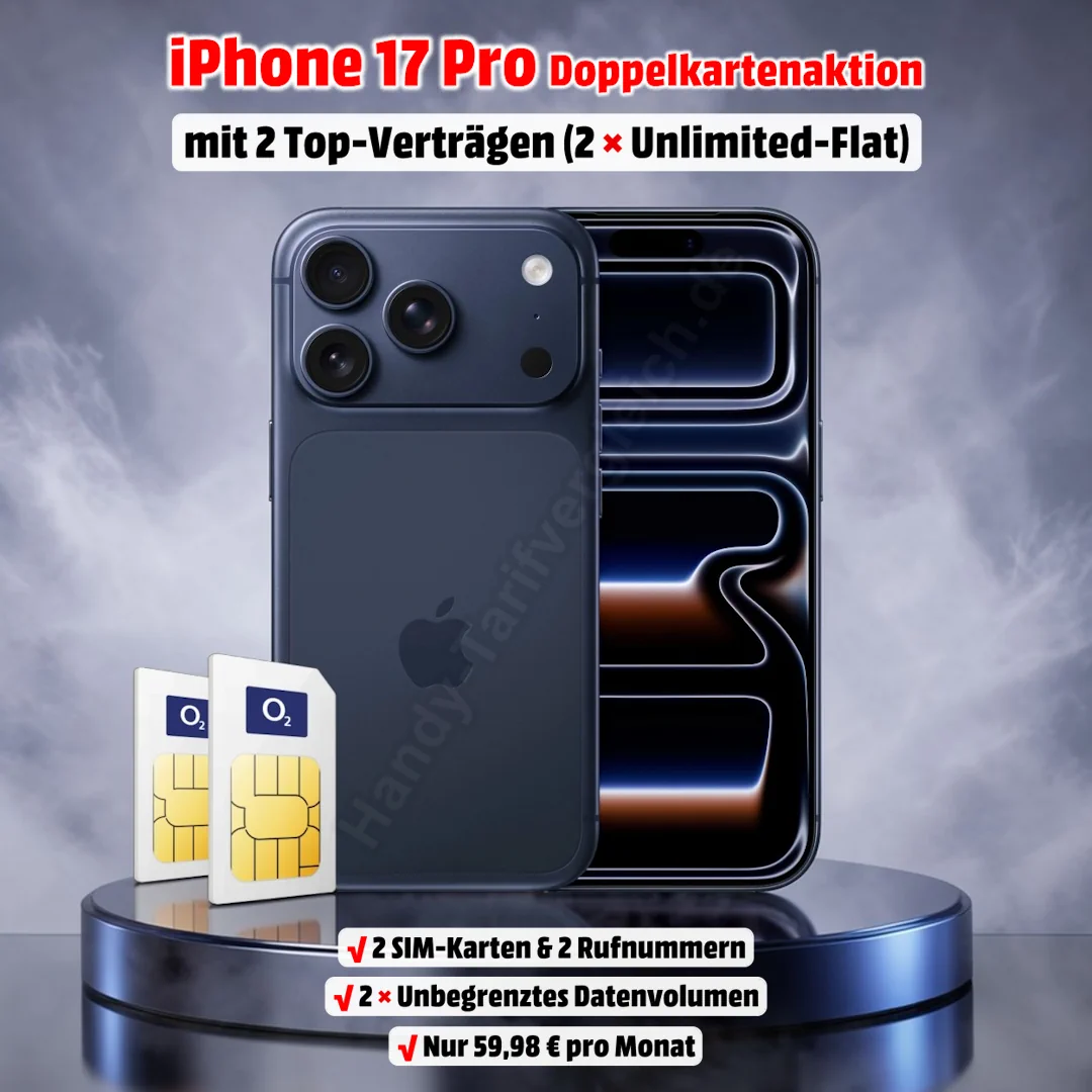 Apple iPhone 17 Pro mit zwei Top-Verträgen inkl. 2 echten Unlimited-Flats