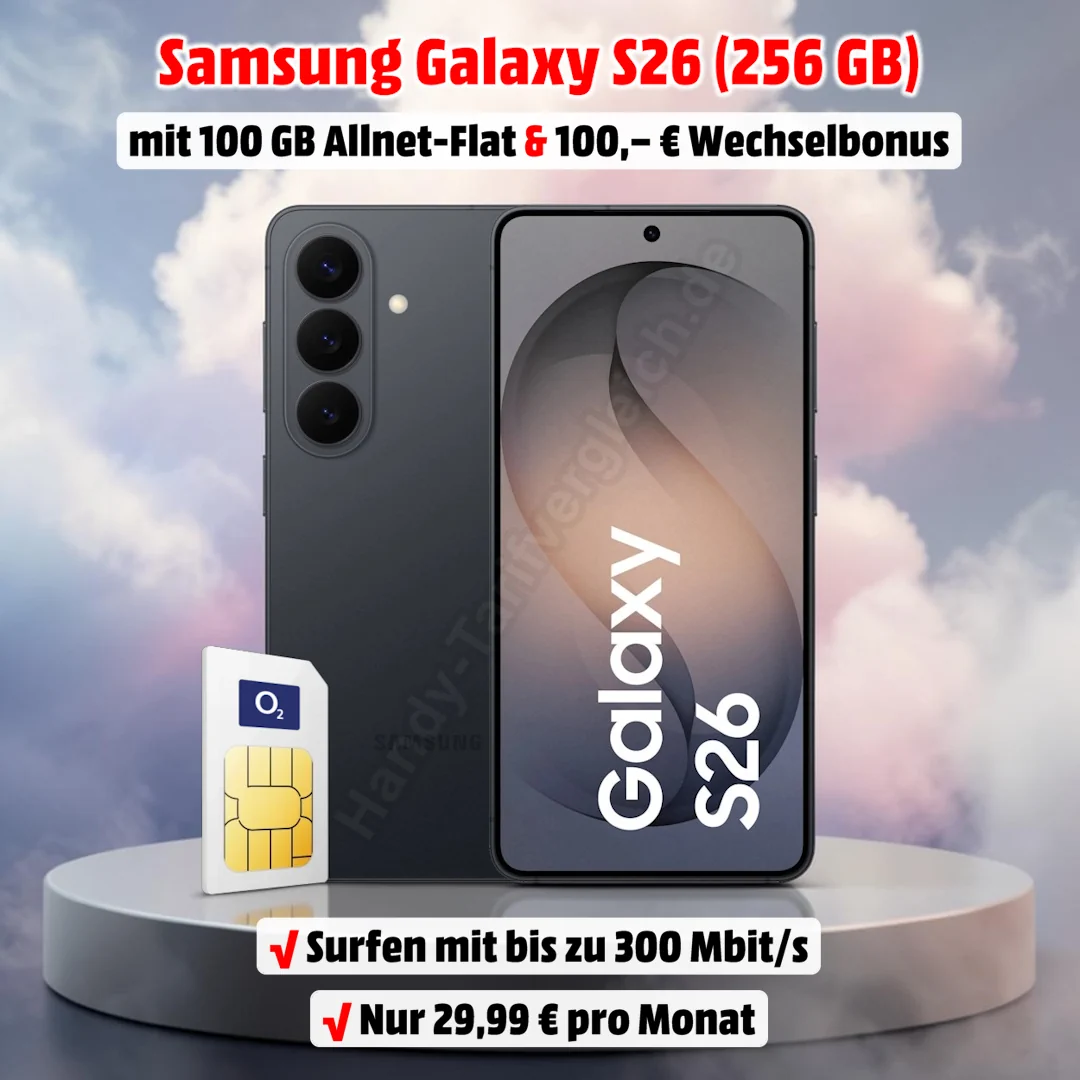 Samsung Galaxy S26 mit Vertrag im o2-Netz