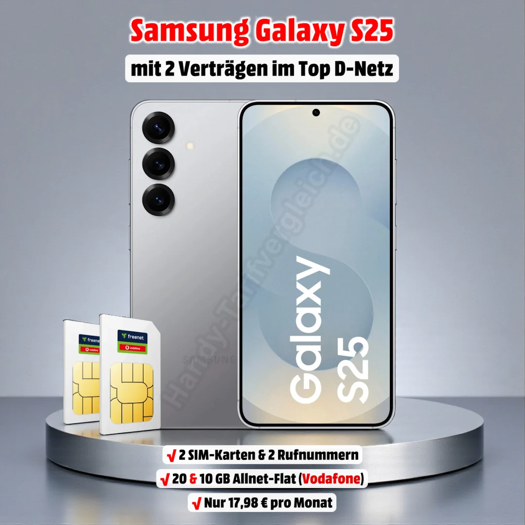 Samsung Galaxy S25 mit 2 Verträgen im Vodafone-Netz
