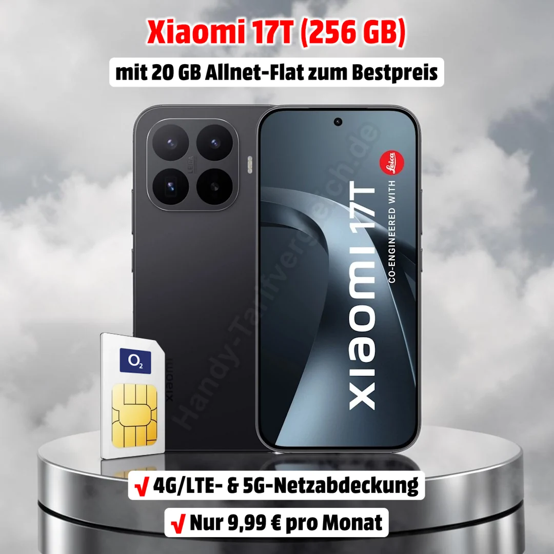 Xiaomi 17T mit Vertrag im o2-Netz