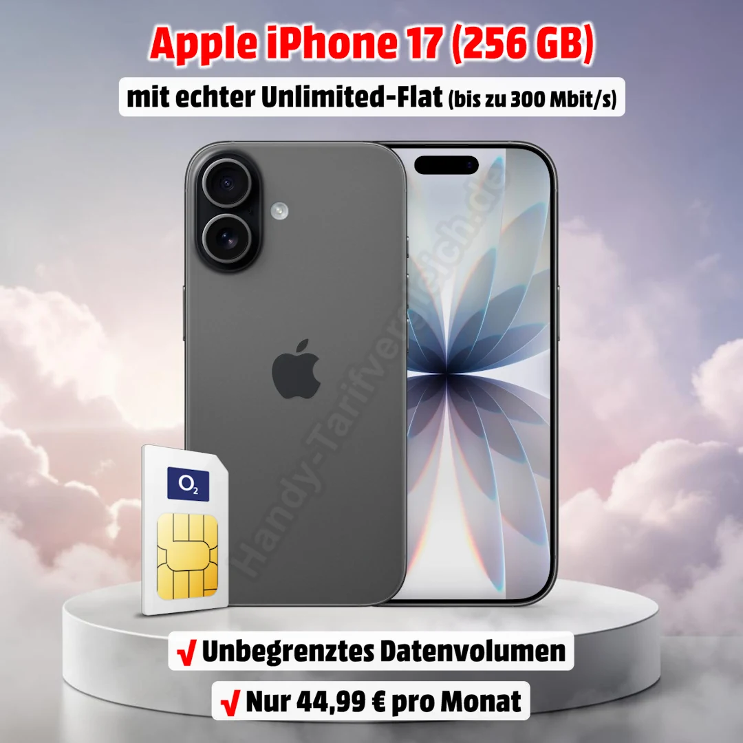 Apple iPhone 17 mit Vertrag und unbegrenztem Highspeed-Datenvolumen