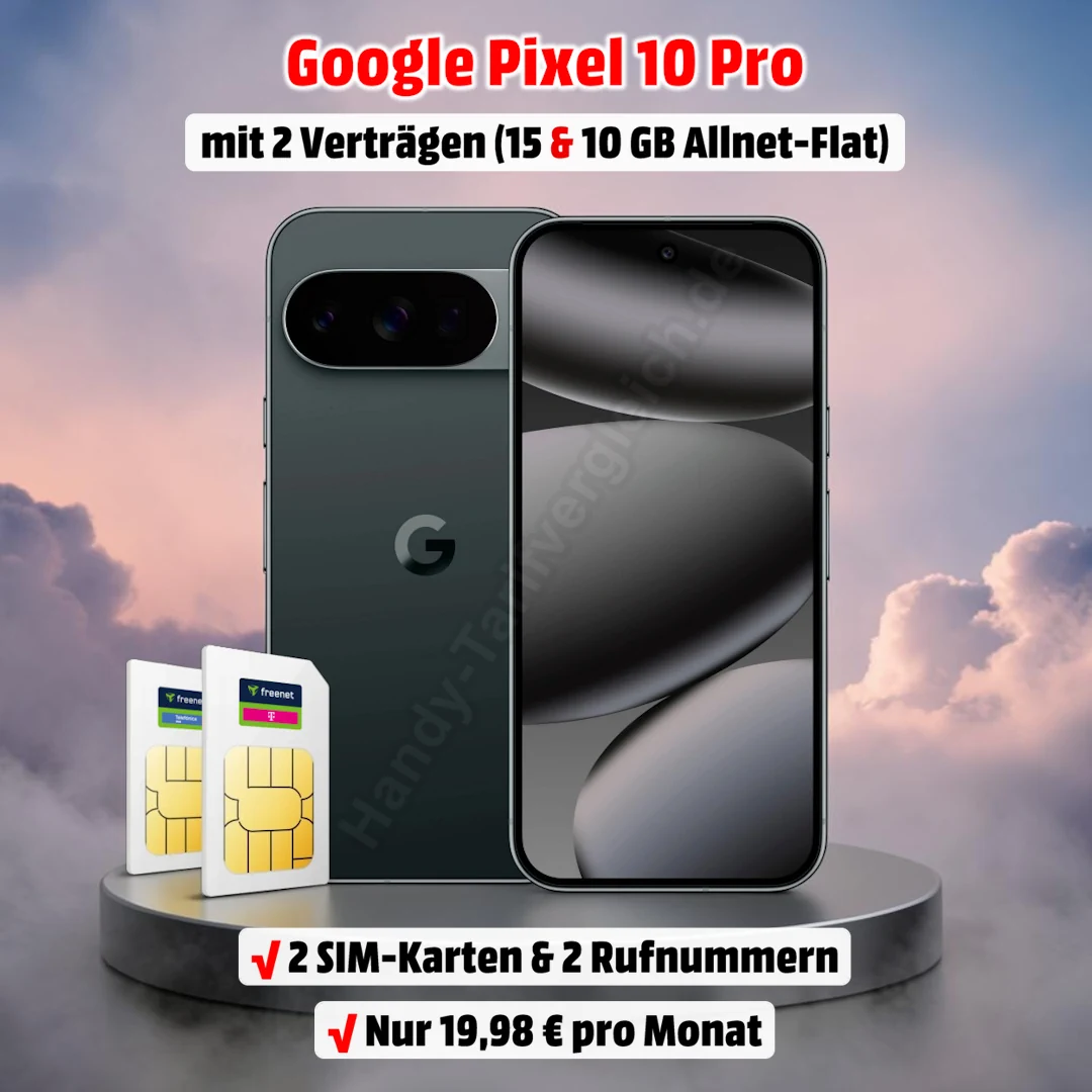 Google Pixel 10 Pro mit Google Pixelsnap und zwei Top-Verträgen
