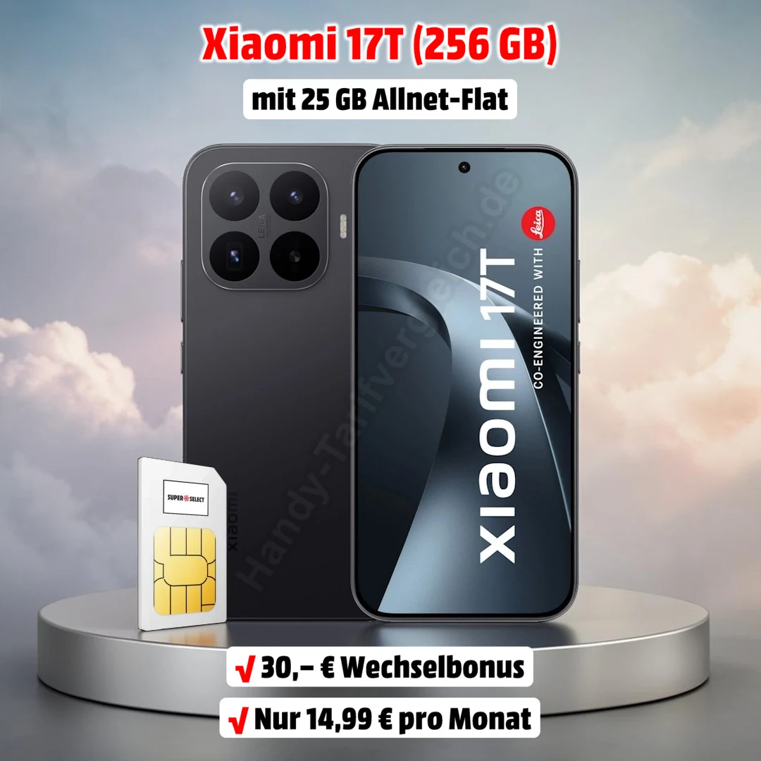 Xiaomi 17T mit Vertrag im Mobilfunknetz von o2
