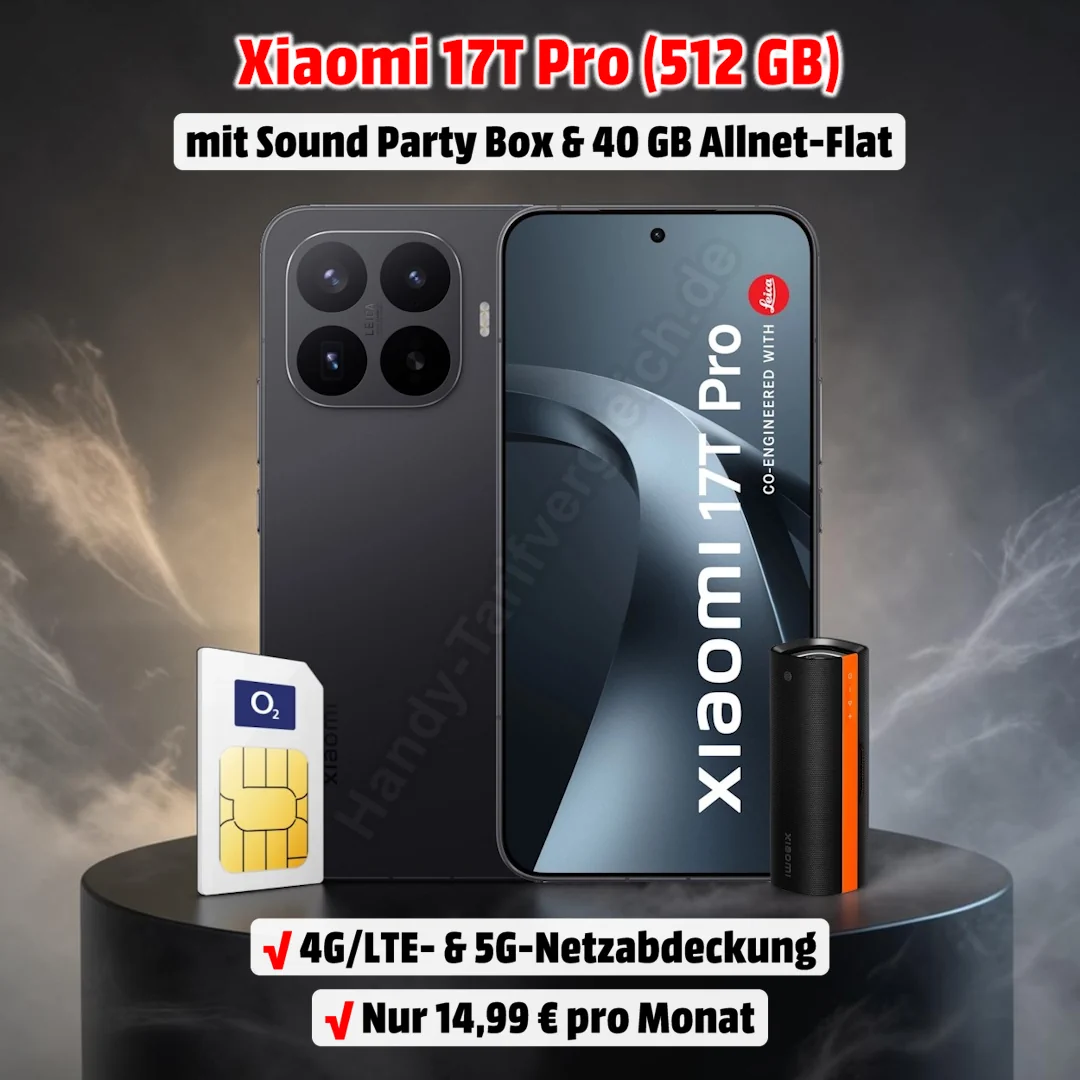 Xiaomi 17T Pro mit Sound Party Box und Top-Vertrag im o2-Netz