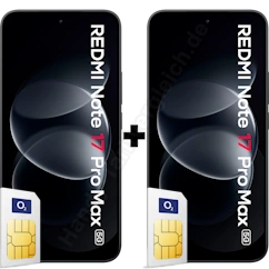 2 Xiaomi Redmi Note 17 Pro Max 5G mit 2 Verträgen im Netz von o2 - Telefónica